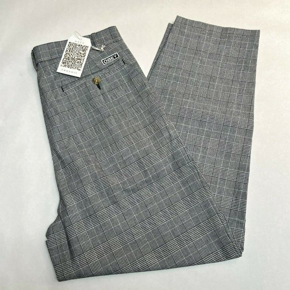 Obey Women's High Waisted Organic Cotton Pants "Tessa" - Picture 1 of 5